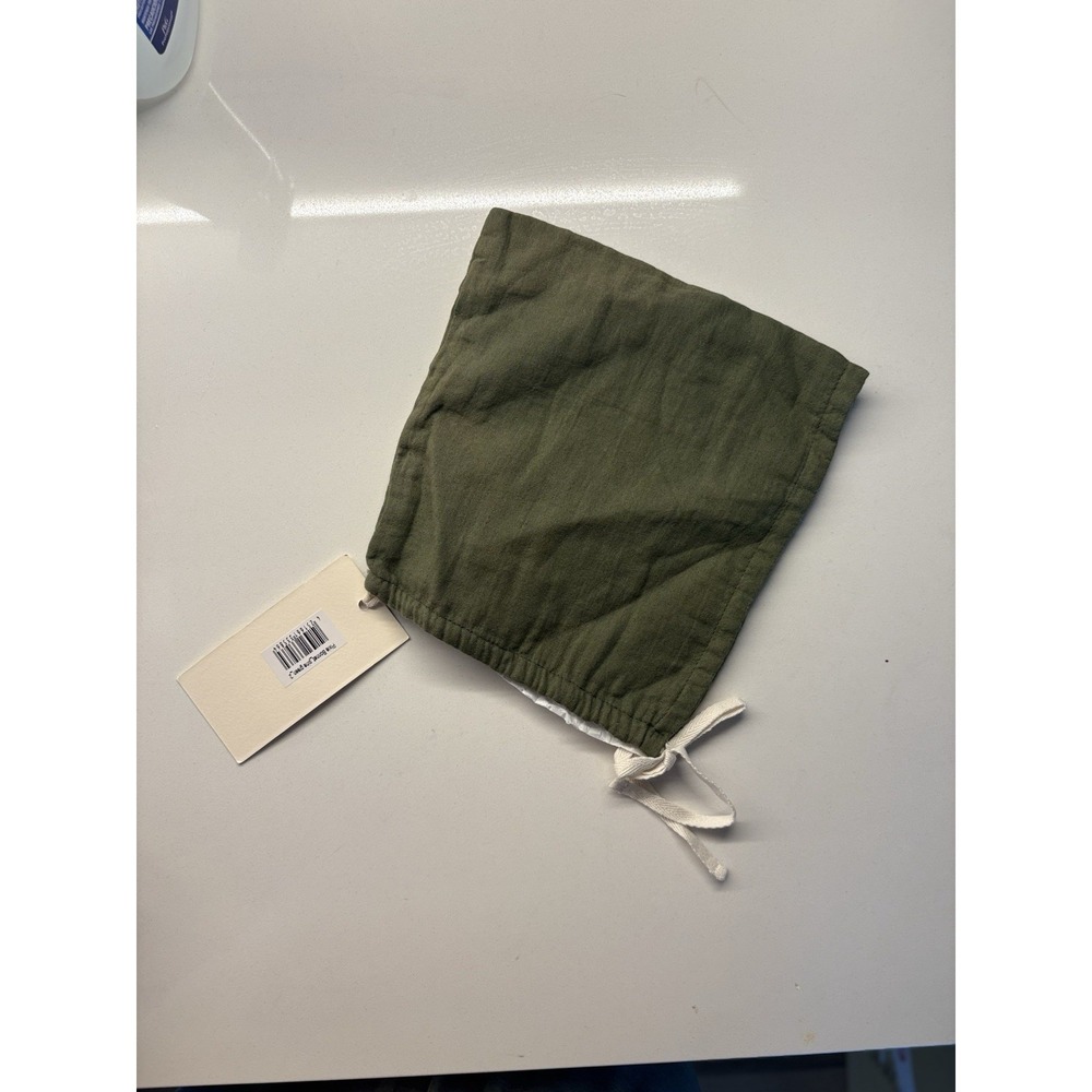 New! LiiLU  Organic Pixie Bonnet in Pine Green 2-4 T